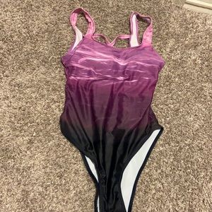 purple swiming suit